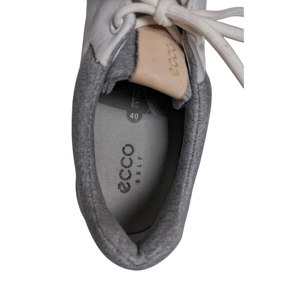 ECCO Biom G3 Gore-Tex Golf Shoes Mens EU 41 US 7-7.5 White Yak Leather Spiked